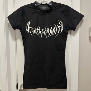 BreatheDivinity Mens Compression Shirt Size S Black Dark Gothic Grunge Stretch